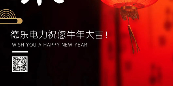 德樂(lè )電力祝您新年快樂(lè )，牛年大吉！