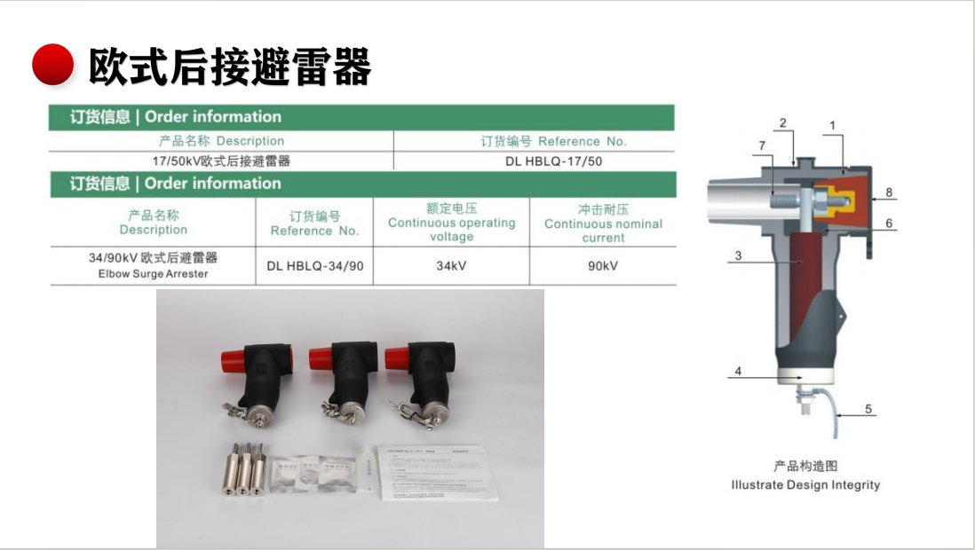 歐式后接避雷器